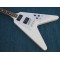 Custom Shop Flying V Alpine White Electric Guitar ABR-1 Bridge & Stop Bar Tailpiece, Little Block Inlay, Grover Tuners, Chrome Hardware