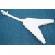 Custom Shop Flying V Alpine White Electric Guitar ABR-1 Bridge & Stop Bar Tailpiece, Little Block Inlay, Grover Tuners, Chrome Hardware