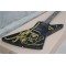 Super Rare Custom Shaped Gloss Black & Gold Carving Scroll Top Explorer Electric Guitar Gold Hardware