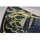 Super Rare Custom Shaped Gloss Black & Gold Carving Scroll Top Explorer Electric Guitar Gold Hardware