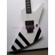 Custom Boris Dommenget Matthias Jabs Scorpions Explorer Brite White Electric Guitar Floyd Rose Tremolo, Split Diamond Inlay, Chrome Hardware