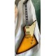 Custom Shop ES Shaped Vintage Sunburst Explorer Electric Guitar Black Back Plain Maple Top Gold Parts White Pickguard Gold Speed Knobs