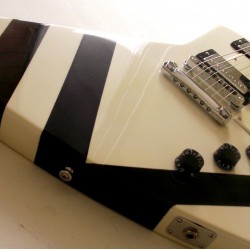 Custom Guitars Galleries Scorpions Matthias Jabs Style Explorer White Cream Electric Guitar Chrome Hardware, Dot inlay