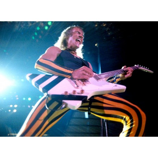 Custom Guitars Galleries Scorpions Matthias Jabs Style Explorer White Cream Electric Guitar Chrome Hardware, Dot inlay