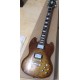 Custom Double Cutaway Brown Amber Flame Maple Top SG Electric Guitar One Piece Mahogany Body, Pearl Trapezoid Inlay, Split Diamond Logo