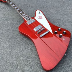 Custom VOS Firebird Thunderbird Transparent Red Electric Guitar Mini Humbucker pickups Chrome hardware Trapezoid MOP Fingerboard Inlay