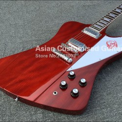 Custom VOS Firebird Thunderbird Transparent Red Electric Guitar Mini Humbucker pickups Chrome hardware Trapezoid MOP Fingerboard Inlay