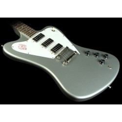 Custom Shop Vintage Non Reverse Fire Thunderbird Silver Electric Guitar White Pickguard 3 Pickups Chrome Hardware Rosewood Fingerboard