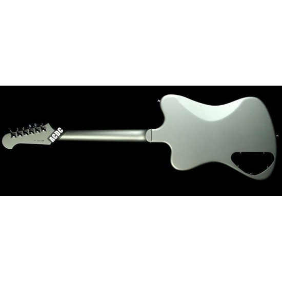 Custom Shop Vintage Non Reverse Fire Thunderbird Silver Electric Guitar White Pickguard 3 Pickups Chrome Hardware Rosewood Fingerboard