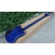 Custom Double Cutaway 4 Strings Blue SG Electric Bass Guitar Chrome Hardware Triangle MOP Trapeziod Fingerboard Inlay Awesome China Guitars