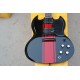 Custom Shop Rare Slash SG Guitar Black & Red Stripe Electric Guitar EMG Pickups Black Hardware White Pearl Block Fingerboard Inlay