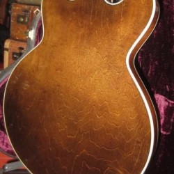 Custom E355 TDSV Walnut Brown 1974 Semi Hollow Body Jazz Electric Guitar Vibrato Tailpiece Bridge Black Pickguard Block White Pearl Inlays