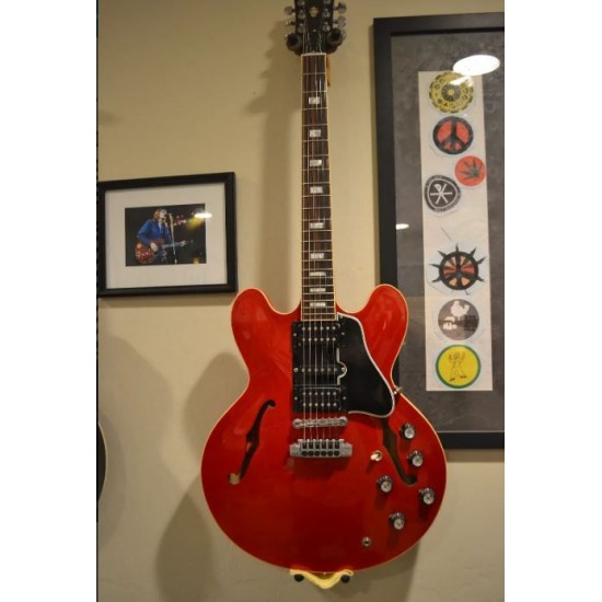 Custom Shop Alvin Lee Guitar Big Red 335 Semi Hollow Body Electric Guitar Block inlay 60s Neck, HSH Pickup, TP-6 Tailpiece, ABR-1 Bridge