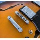 Custom 1959 339 Vintage Sunburst Semi Hollow Body Jazz Electric Guitar Double F Holes, Semi-Gloss Finihsed, Dot Inlay, Cream Body Binding