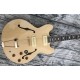 John Lennon Revolution Casino Natural ES Semi Hollow Body Jazz Electric Guitar Gold Hardware, Double F Holes, Trapeze Tailpiece, P90 Pickups