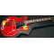 Custom Shop Alvin Lee Semi Hollow Body Big Red 335 Jazz Electric Guitar Multi Stickers Top, Small Block Inlay, 60s Neck, HSH Pickup, 5 Knobs