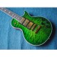 Custom Ace Frehley Signature Green Quilted Maple Top Electric Guitar 3 Humbucker Pickups, Lightening Bolt Inlay, Grover Tuner, Gold Hardware