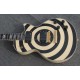 Custom Shop Zakk Wylde bullseye Cream & Black Electric Guitar Mahogany Body & Neck, Copy EMG Passive Pickups, Split Diamond Headstock Logo