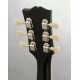 Custom Shop Standard Classic Black Electric Guitar Yellow Body Binding Tulip Tuners Trapezoid MOP Fingerboard Inlay Chrome Hardware.