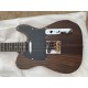 Rare Paul Waller George Harrison Satin Matte Brown Tele Electric Guitar Rosewood Body & Neck, Rounded Input Jack, Sandwich Line, Vintage Tuners, Black Pickguard