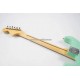 Custom TomDelonge Strat Surf Green Electric Guitar Special Inlay, Big Headstock, White Pearl Pickguard, Engraved Neck Plate, Vintage Tuners, Tremolo Bridge