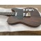 Rare Paul Waller George Harrison Satin Matte Brown Tele Electric Guitar Rosewood Body & Neck, Rounded Input Jack, Sandwich Line, Vintage Tuners, Black Pickguard