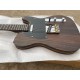 Rare Paul Waller George Harrison Satin Matte Brown Tele Electric Guitar Rosewood Body & Neck, Rounded Input Jack, Sandwich Line, Vintage Tuners, Black Pickguard