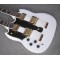 Rare Left Handed 12 & 6 Strings 1275 Double Neck Alpine White Electric Guitar Gold Hardware, Claw Tailpiece, Split parallelogram inlays