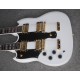 Rare Left Handed 12 & 6 Strings 1275 Double Neck Alpine White Electric Guitar Gold Hardware, Claw Tailpiece, Split parallelogram inlays